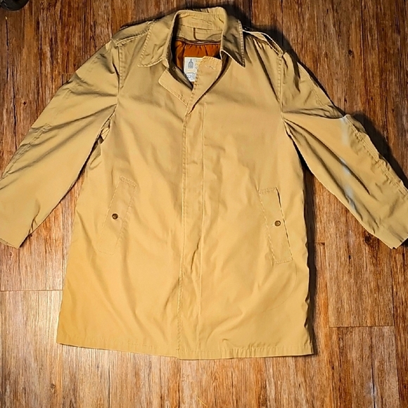 Mens London Fog Tan Trench Coat With 3m Thinsulate Removable Lining 42 Regular - Picture 1 of 8